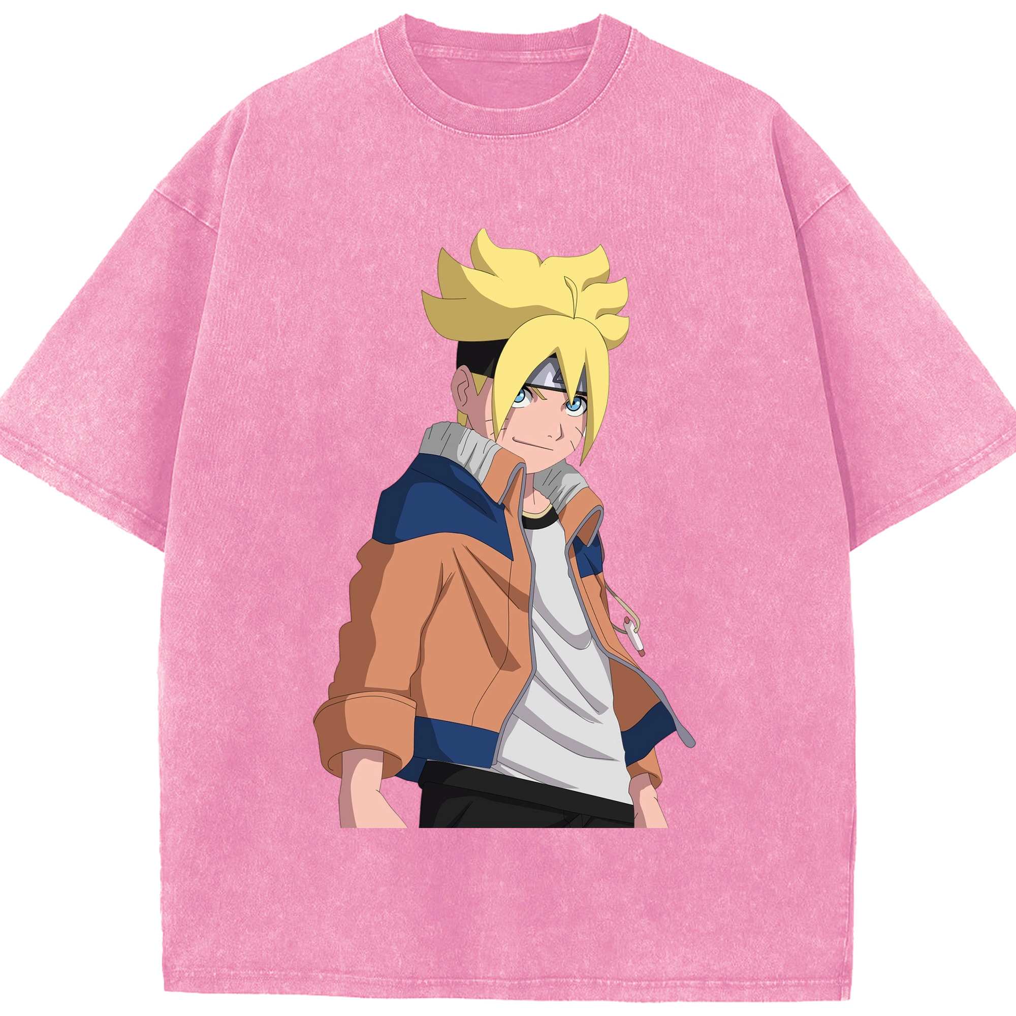 （画像用） NARUTO -ナルト- うずまき ナルト Uzumaki Naruto 綿100% ヴィンテージ風 半袖Tシャツ（フロントプリント）
